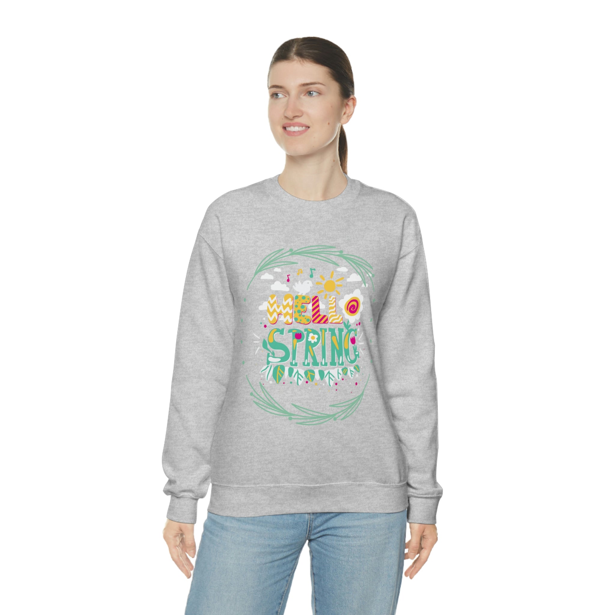 Hello Spring Unisex Heavy Blend™ Crewneck Sweatshirt