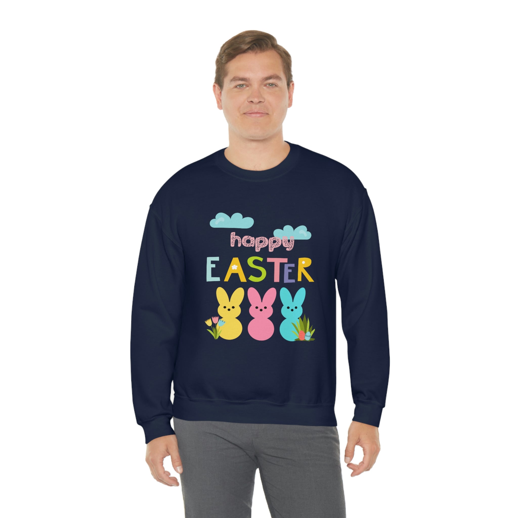 Happy Easter Bunny Unisex Heavy Blend™ Crewneck Sweatshirt