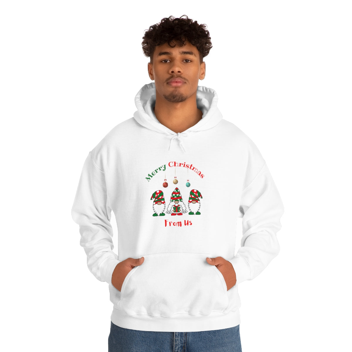 Gnomes Merry Christmas  Unisex Heavy Blend™ Hooded Sweatshirt