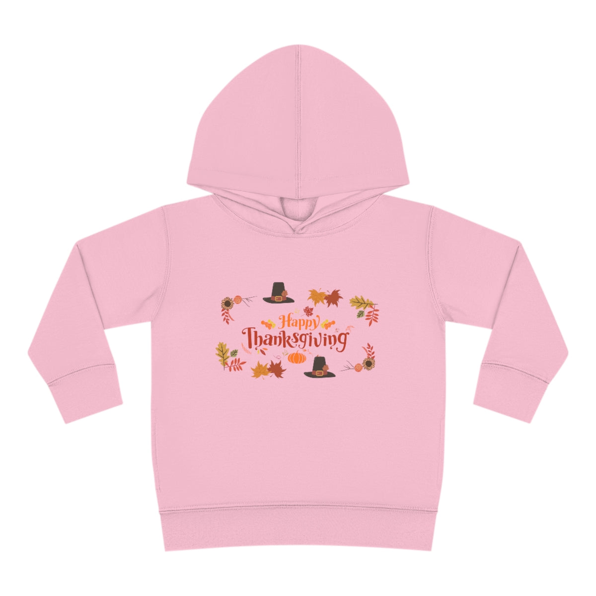 Happy Thanksgiving Toddler Pullover Fleece Hoodie