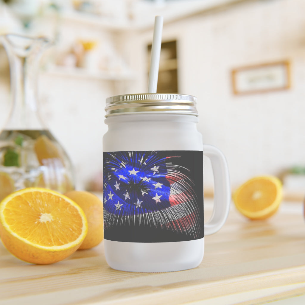 Old Glory Mason Jar