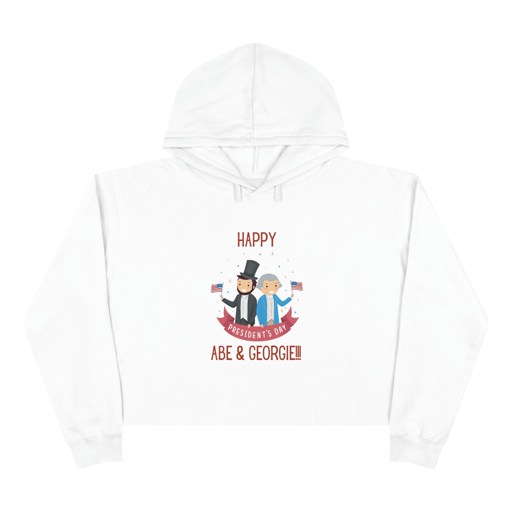 Happy President's Day Abe & Georgie!!! Crop Hoodie