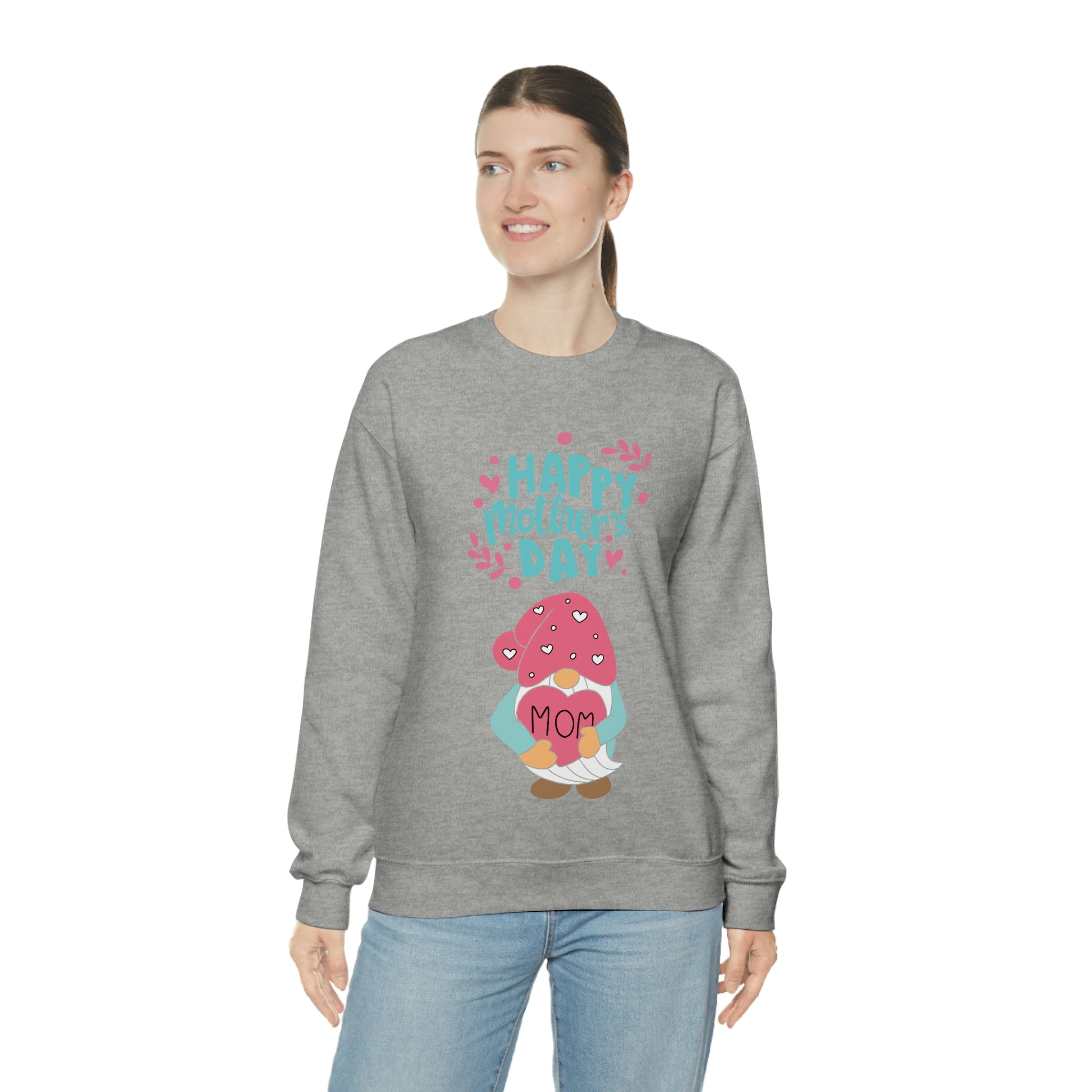 Happy Mother's Day Gnome Unisex Heavy Blend™ Crewneck Sweatshirt