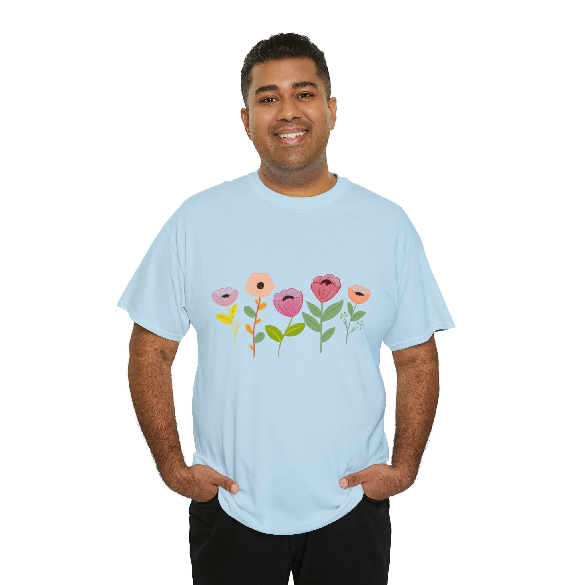 Spring Flowers Unisex Heavy Cotton Tee