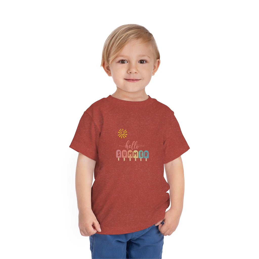 Sunny Hello Summer Toddler Short Sleeve Tee