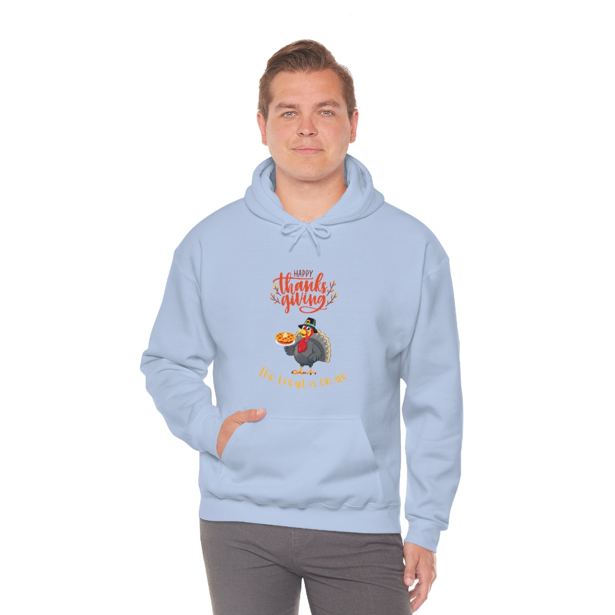 Happy Thanksgiving The Treat Is On Me Unisex Heavy Blend™ Hooded Sweatshirt