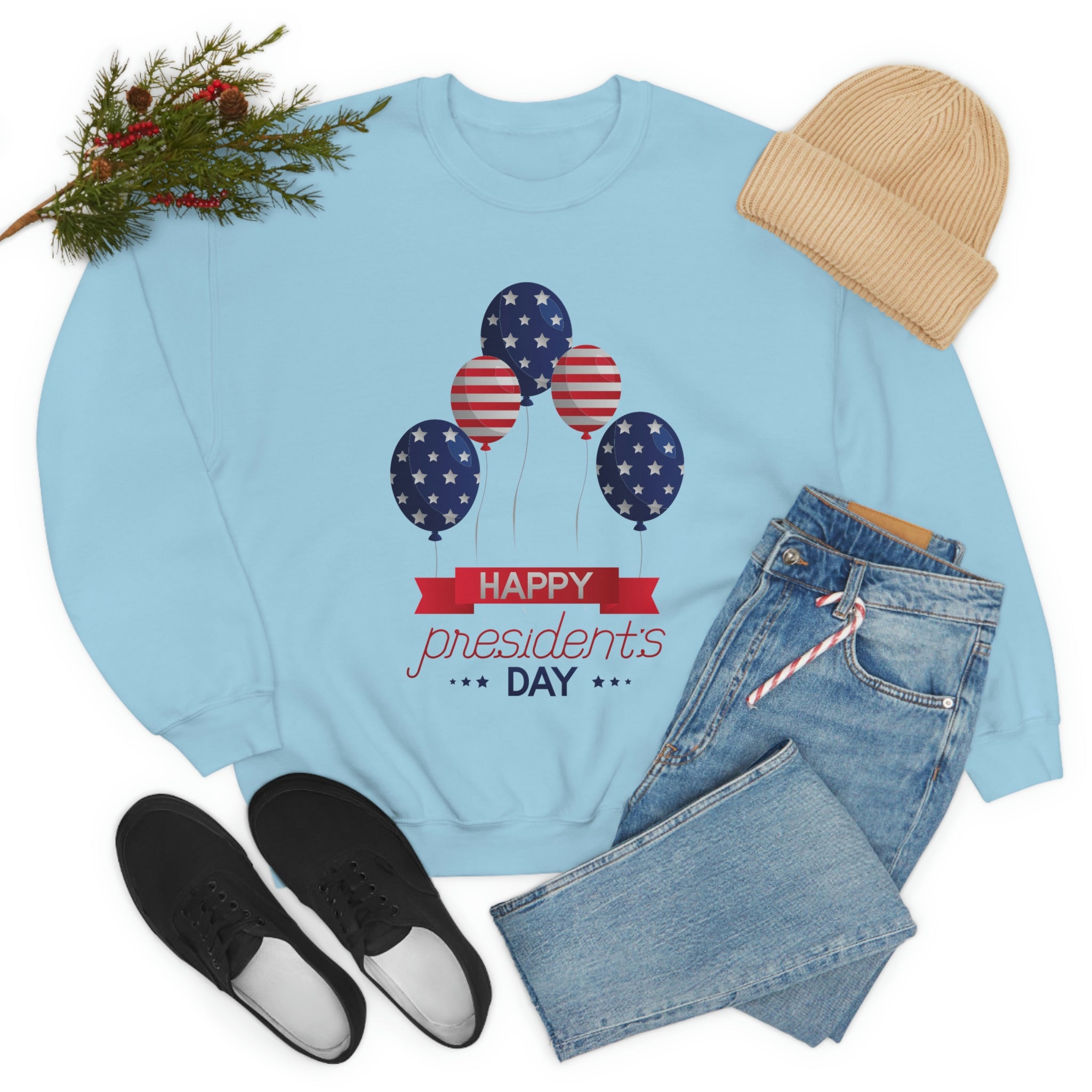 Happy President's Day Stars & Stripe Unisex Heavy Blend™ Crewneck Sweatshirt
