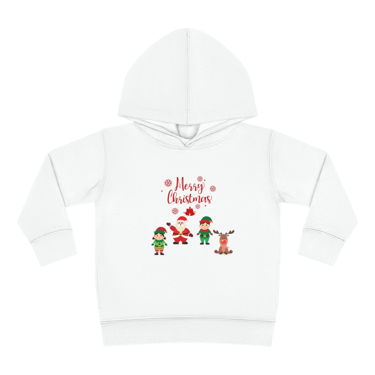 Merry Christmas From Santa & Helpers Toddler Pullover Fleece Hoodie