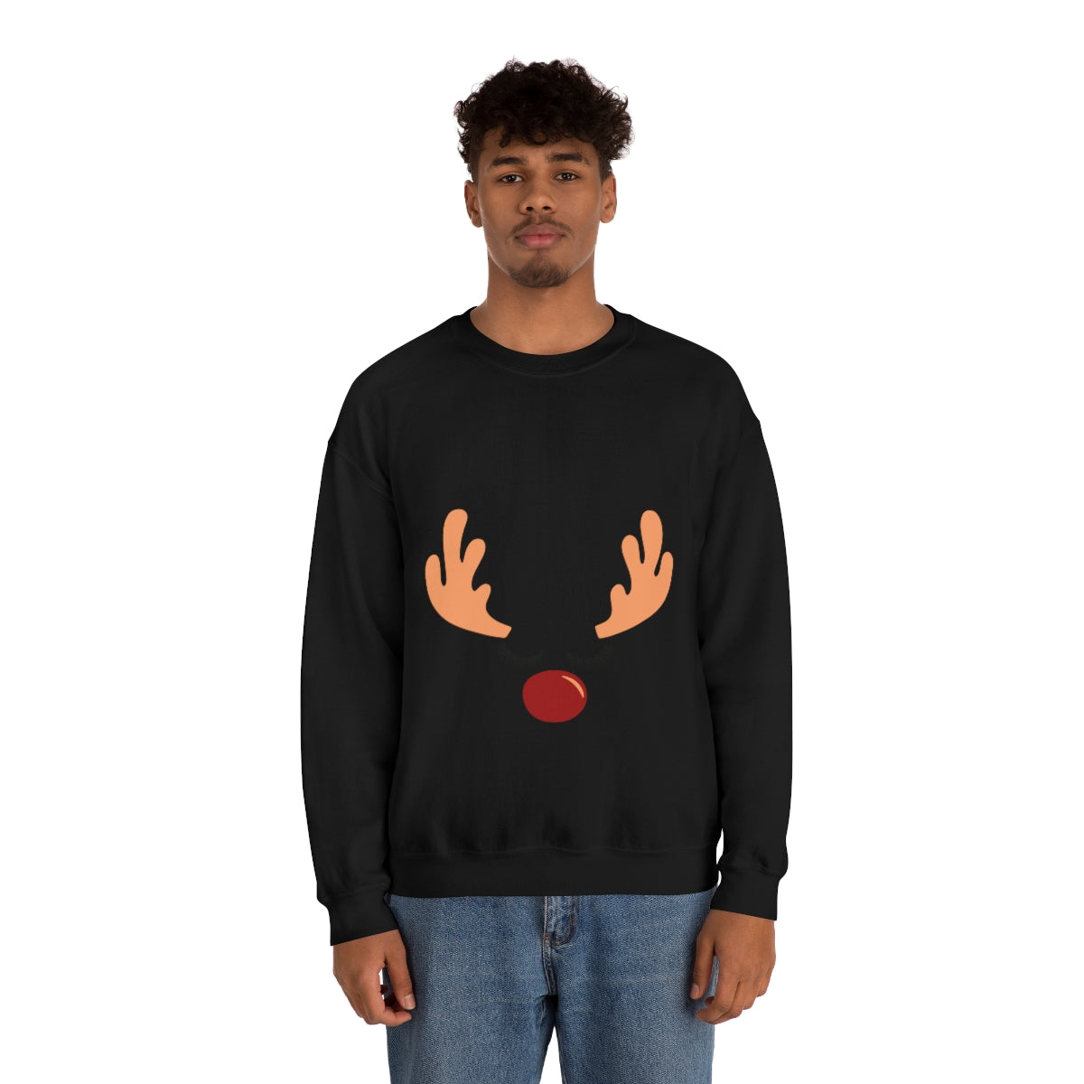 Reindeer Christmas Unisex Heavy Blend™ Crewneck Sweatshirt