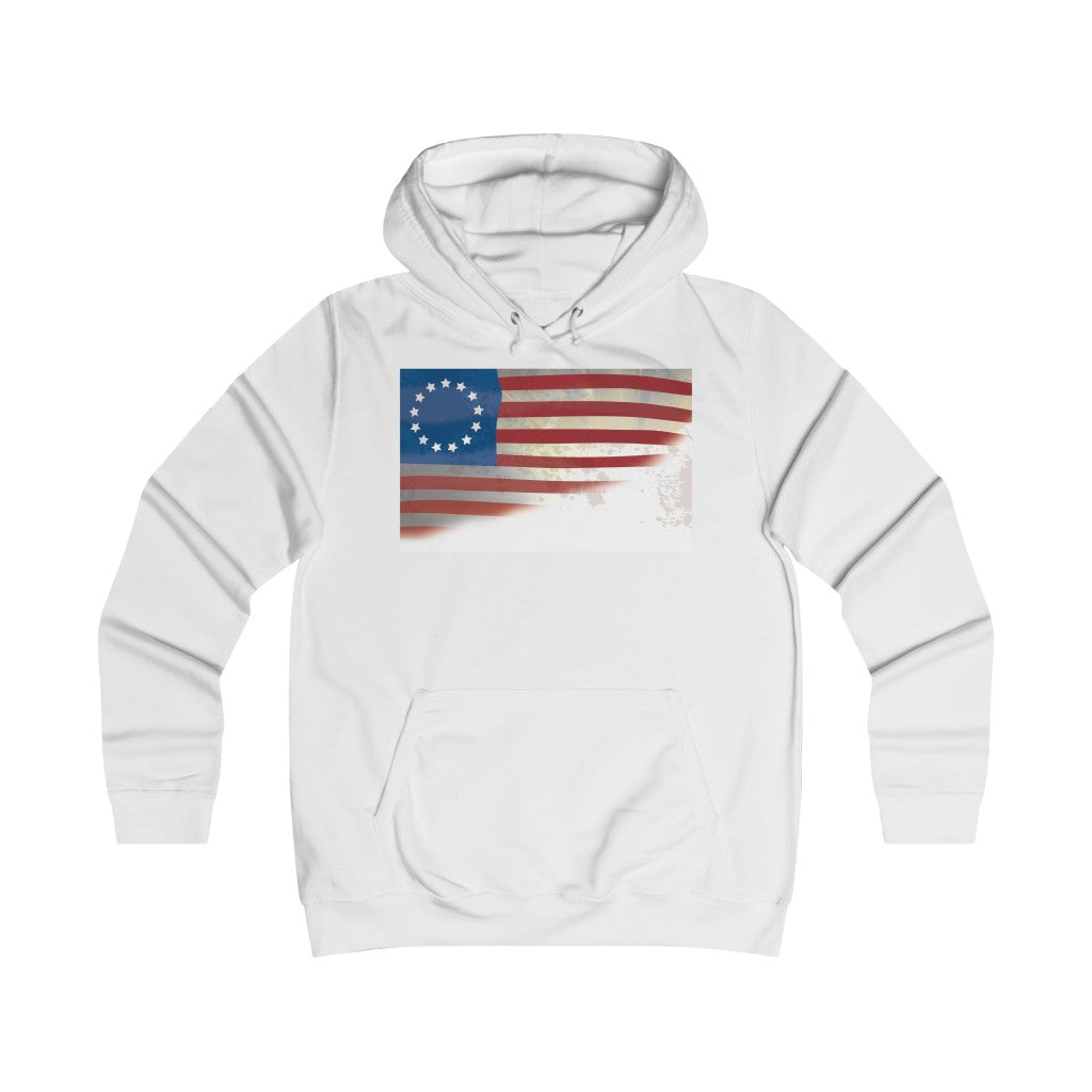 Old Glory Girlie College Hoodie