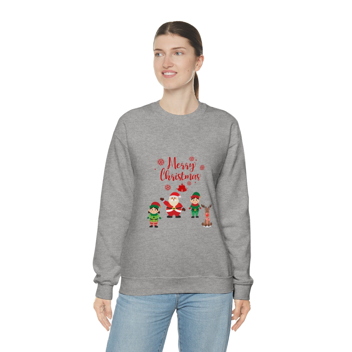 Merry Christmas From Santa & Helpers Unisex Heavy Blend™ Crewneck Sweatshirt