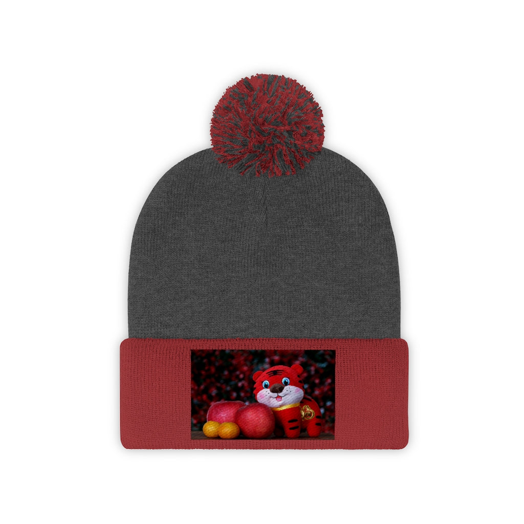 Tiger Pom Pom Beanie