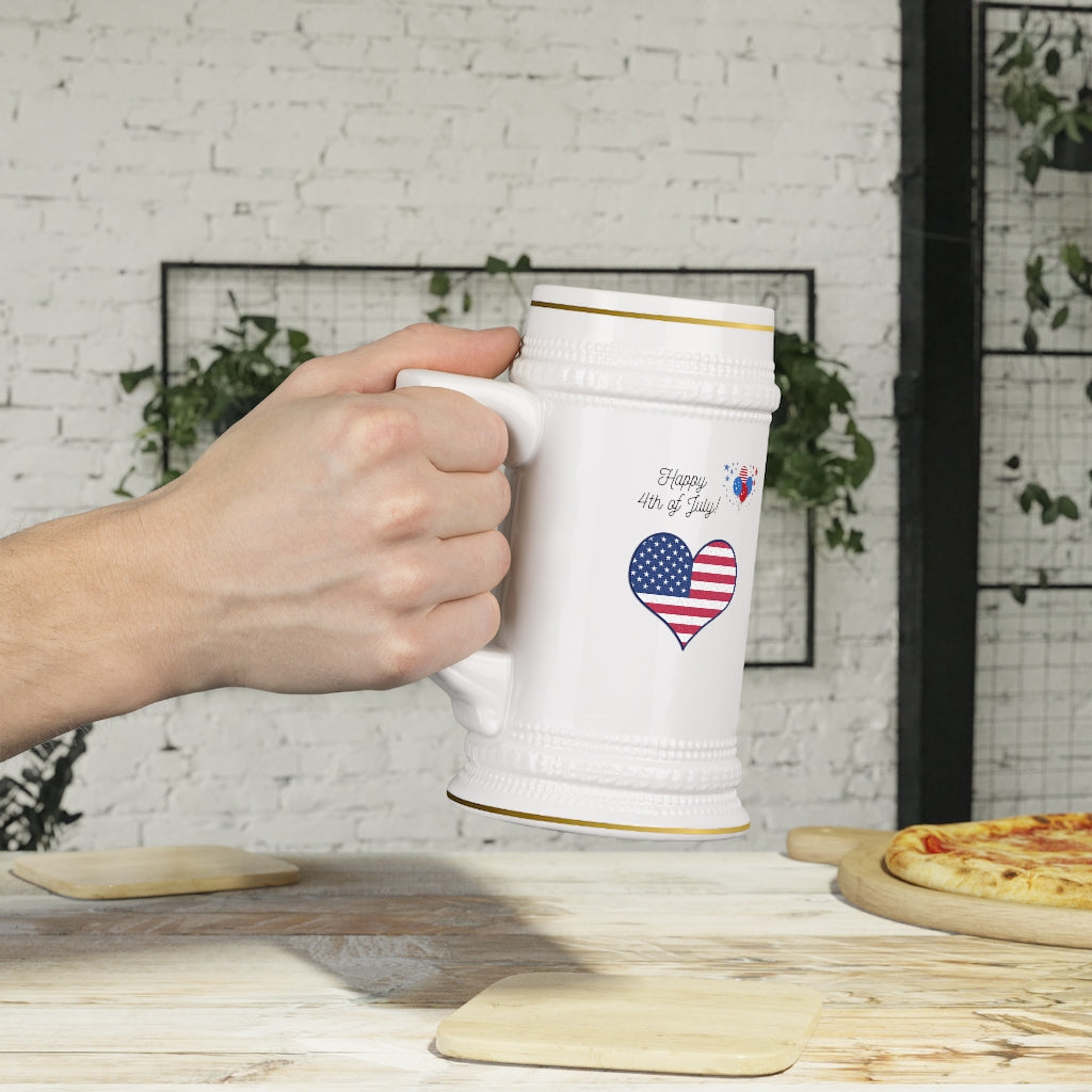 Happy 4th of July Beer Stein Mug