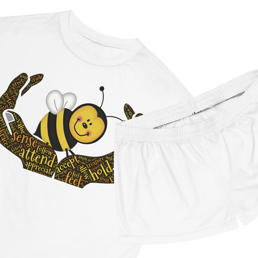 Bee Happy's Women's Short Pajama Set (AOP)