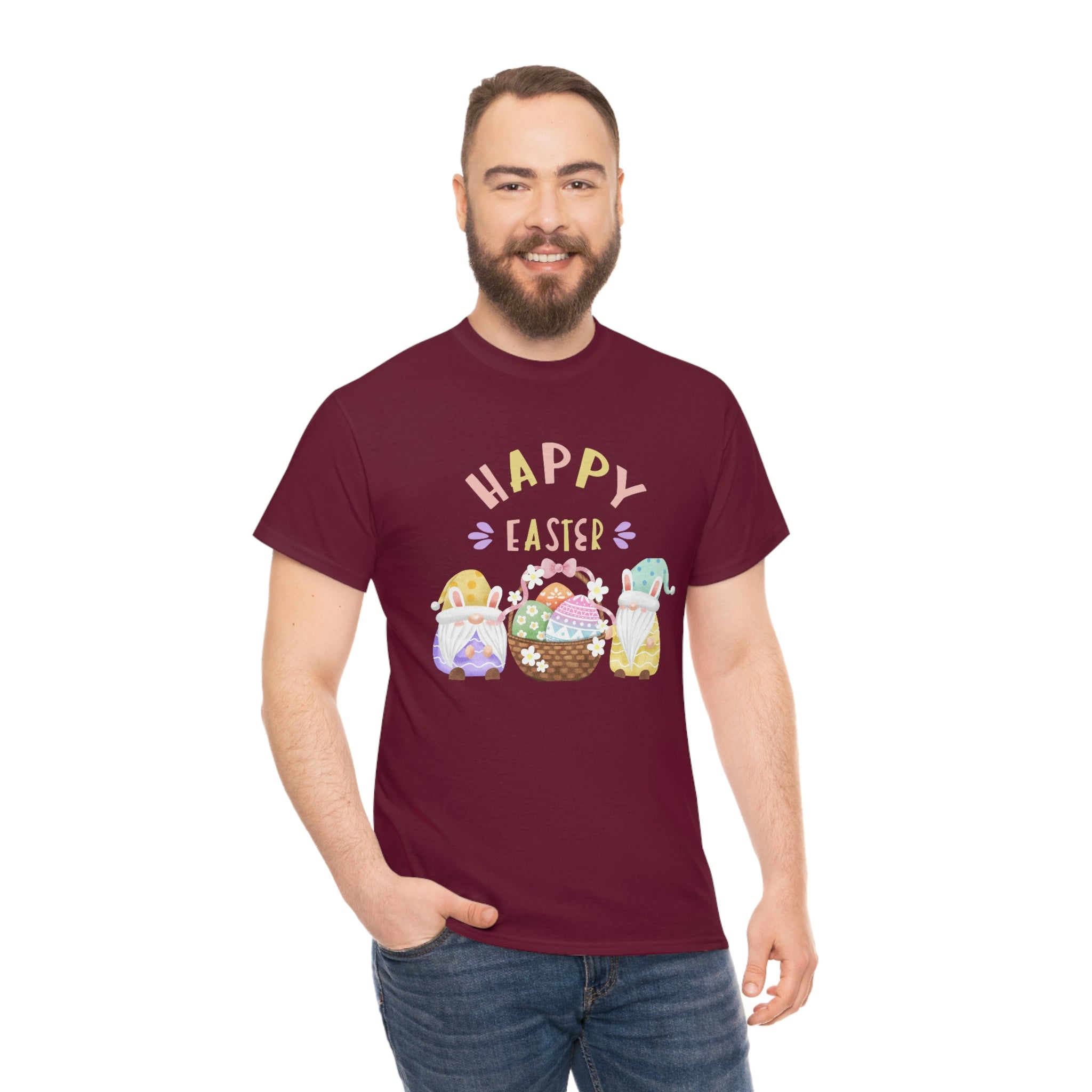 Happy Easter Gnome Unisex Heavy Cotton Tee