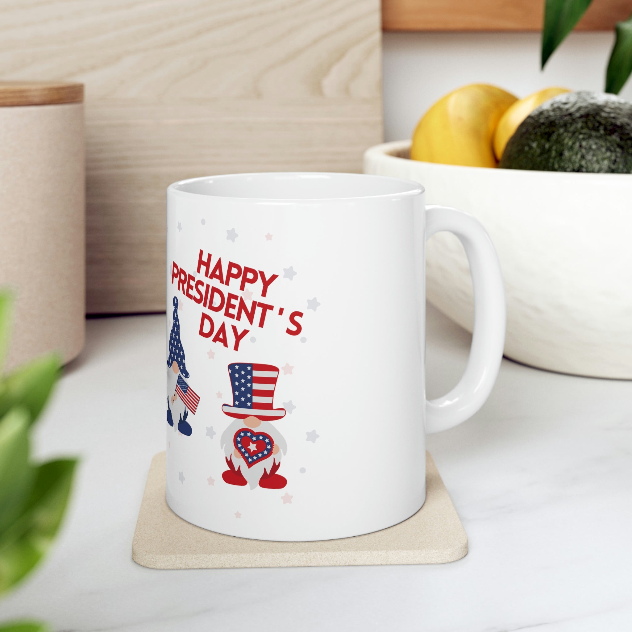 Happy President's Day Gnome Ceramic Mug 11oz