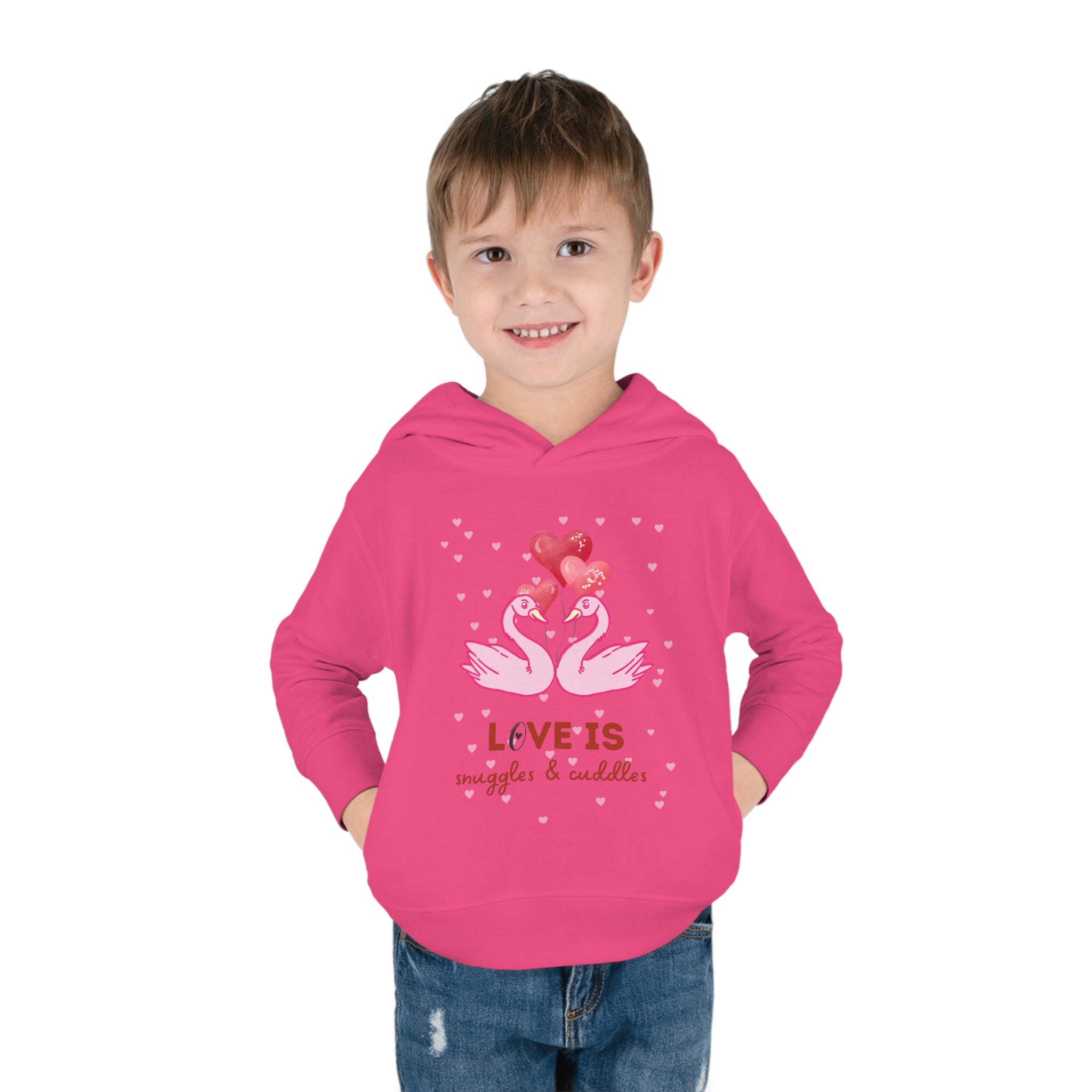 Love Is Snuggle & Cuddles Toddler Pullover Fleece Hoodie