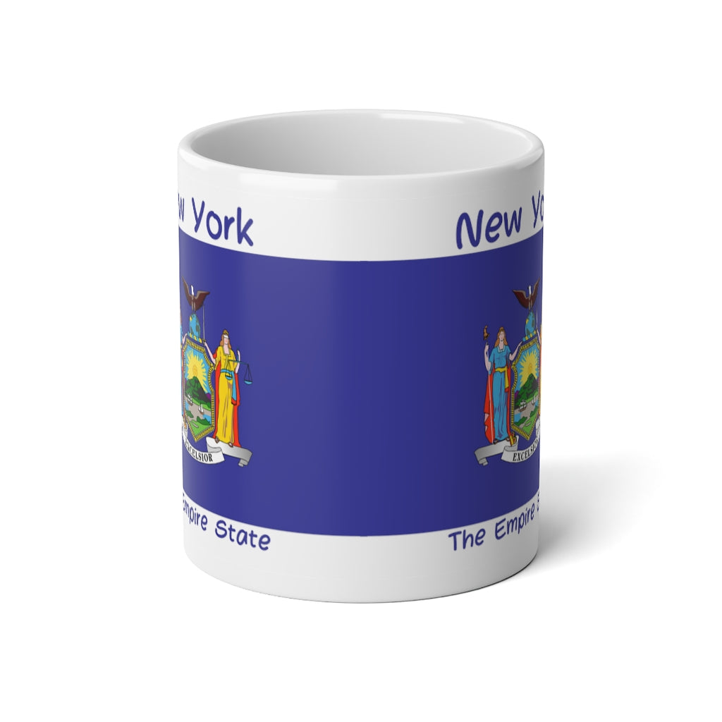 The New York State Flag Jumbo Mug, 20oz