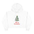 Merry Christmas Tree Crop Hoodie