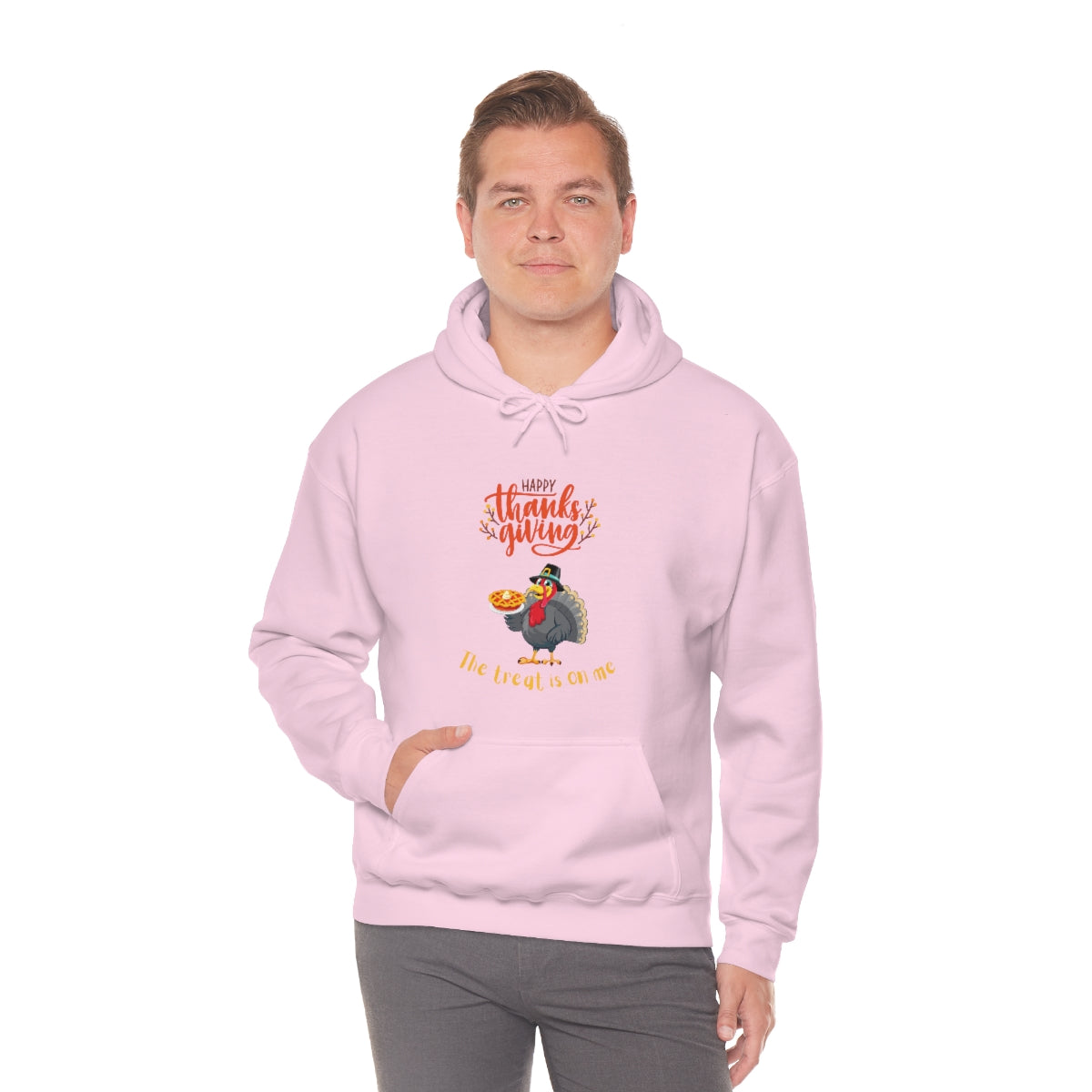 Happy Thanksgiving The Treat Is On Me Unisex Heavy Blend™ Hooded Sweatshirt