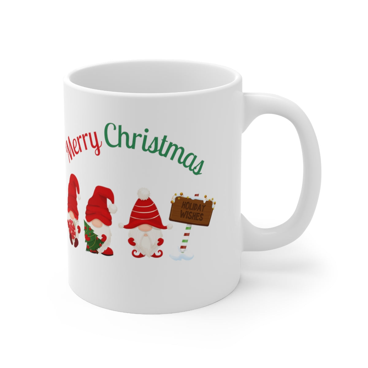 Cute Gnome Merry Christmas Ceramic Mug 11oz