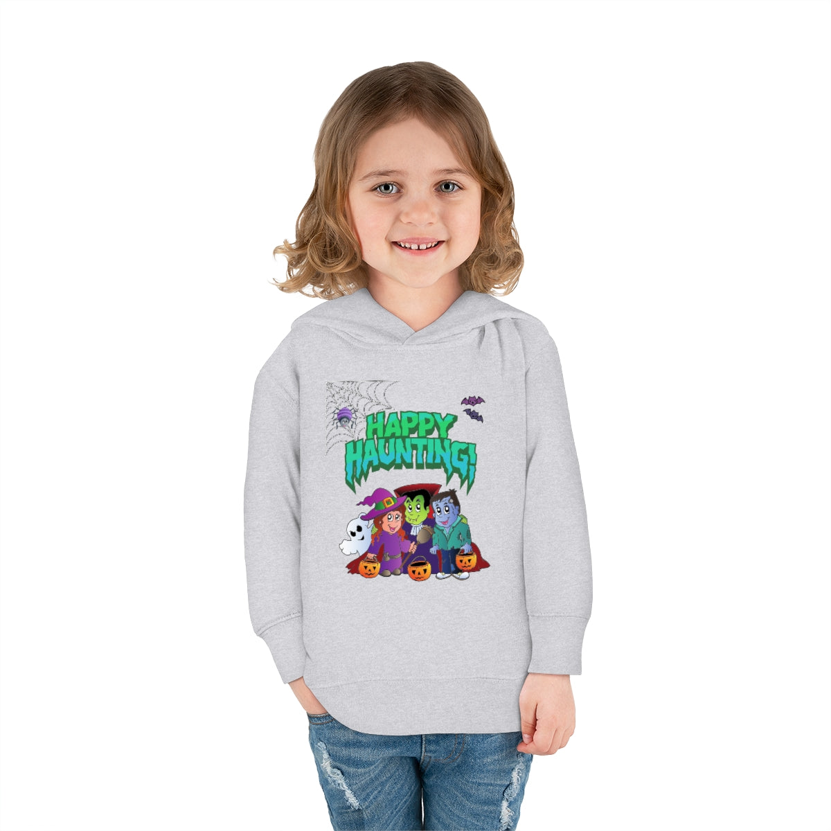 Happy Haunting Toddler Pullover Fleece Hoodie