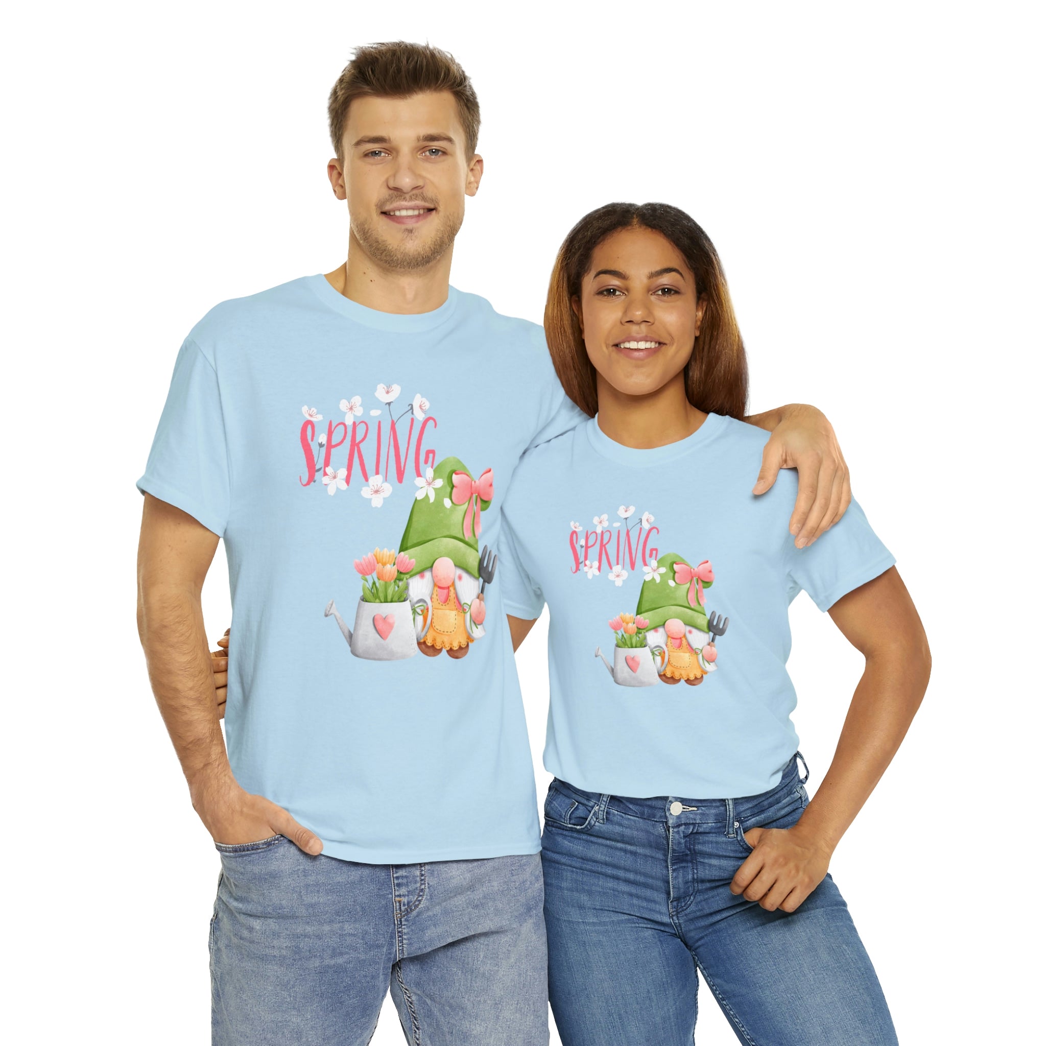 Gnome Happy Spring Unisex Heavy Cotton Tee