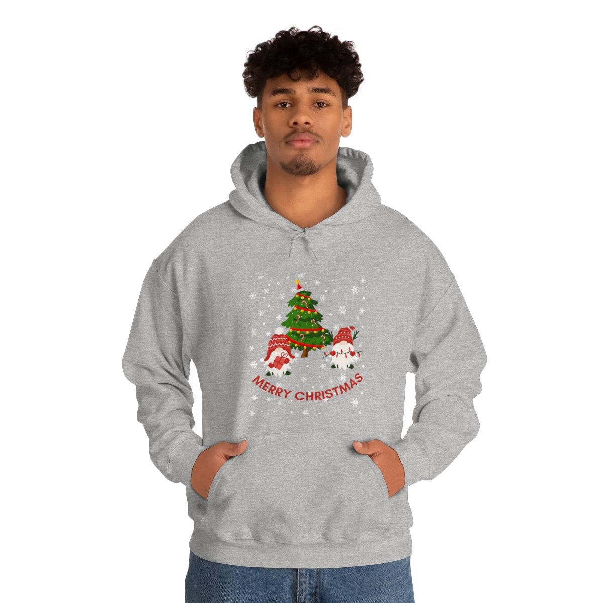 Merry & Bright Holidays Christmas Unisex Heavy Blend™ Hooded Sweatshirt
