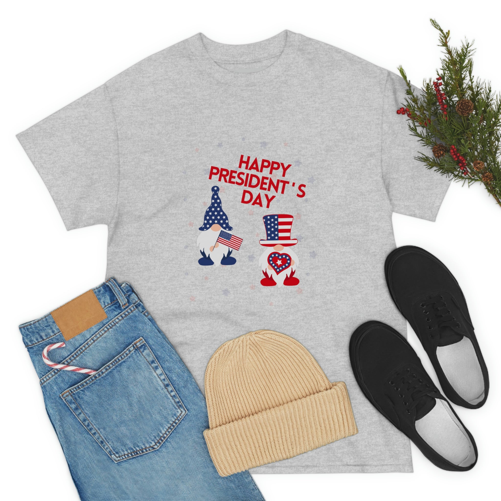 Happy President's Day Gnome Unisex Heavy Cotton Tee
