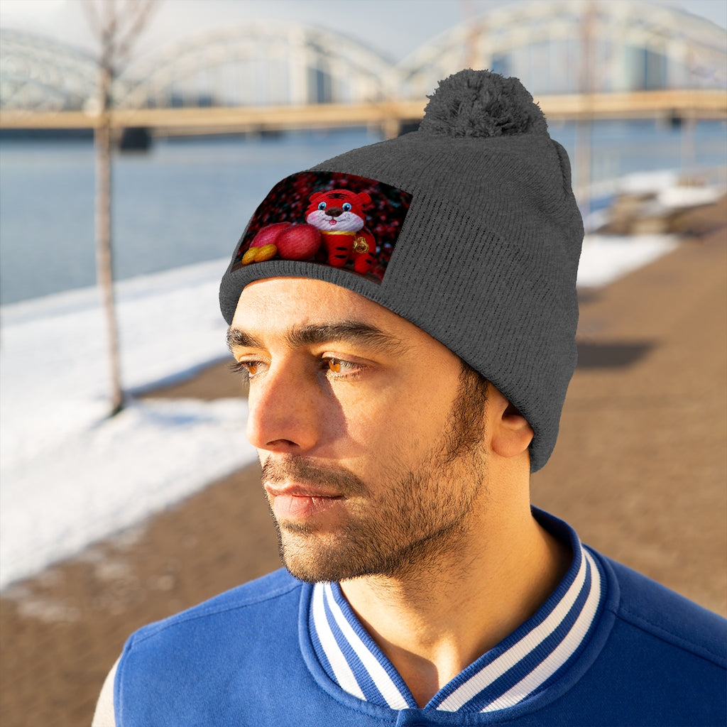 Tiger Pom Pom Beanie