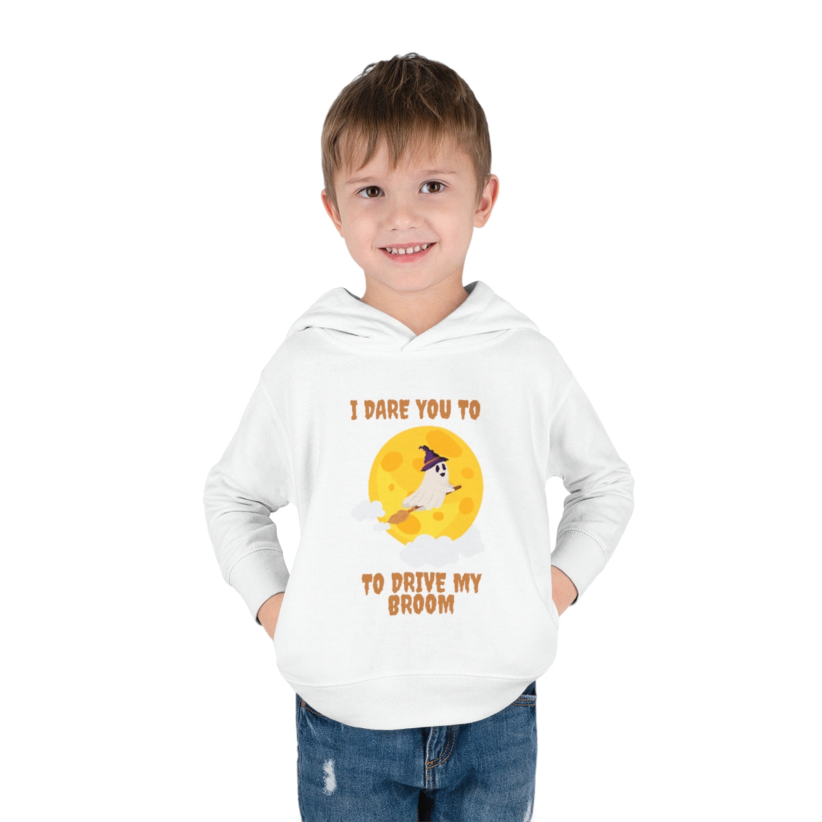 I Dare You to Drive My Broom Toddler Pullover Fleece Hoodie