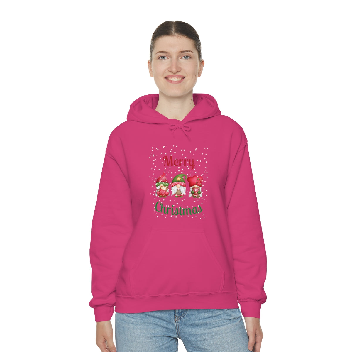Three Gnomes Merry Christmas Unisex Heavy Blend™ Hooded Sweatshirt