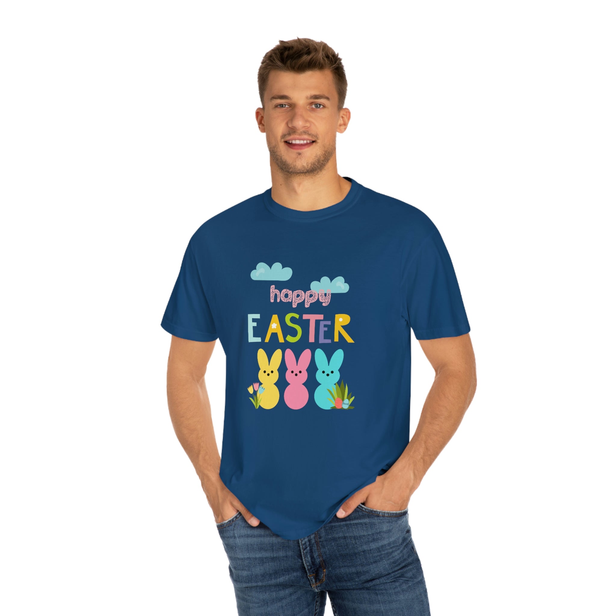 Happy Easter Bunny Unisex Garment-Dyed T-shirt