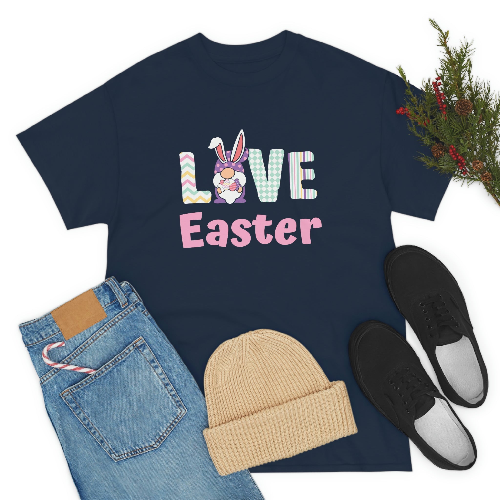 Gnome Love Easter Unisex Heavy Cotton Tee