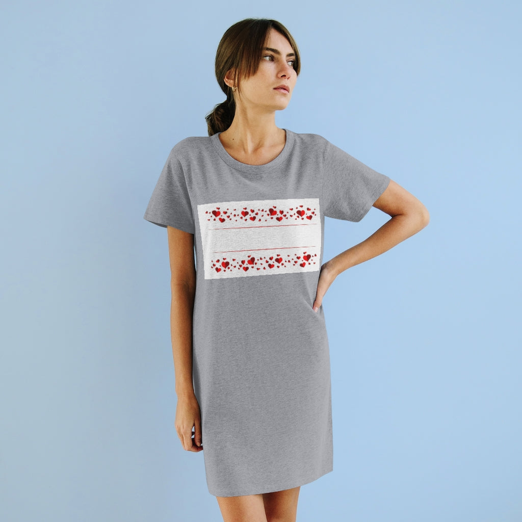 Hearts Organic T-Shirt Dress