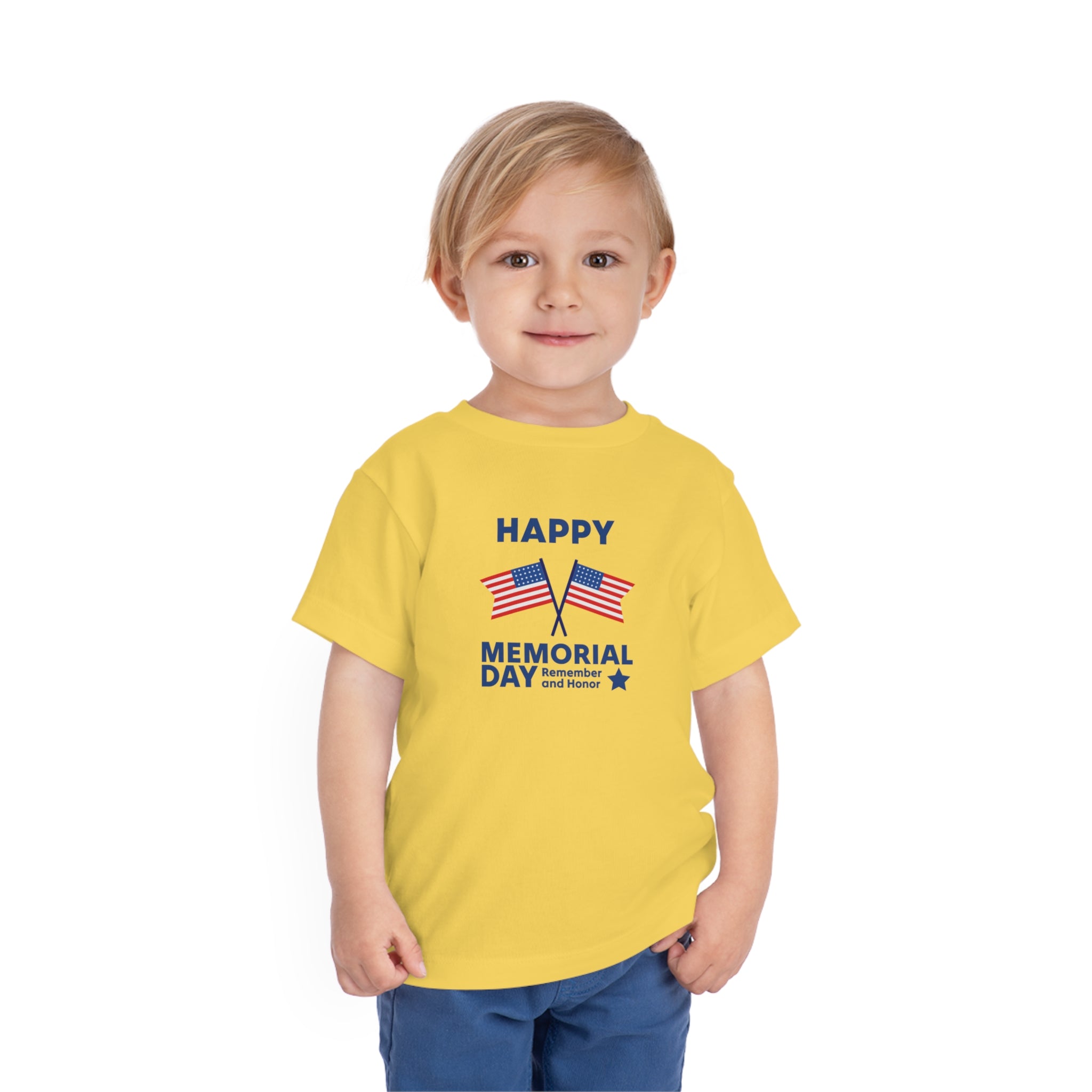 Happy Memorial Day Toddler Short Sleeve Tee