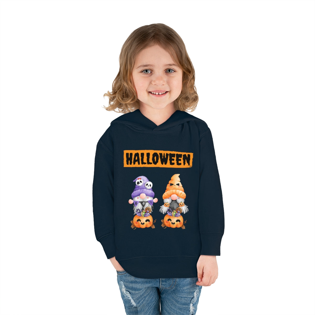 Happy Halloween Pumpkin Candies Toddler Pullover Fleece Hoodie