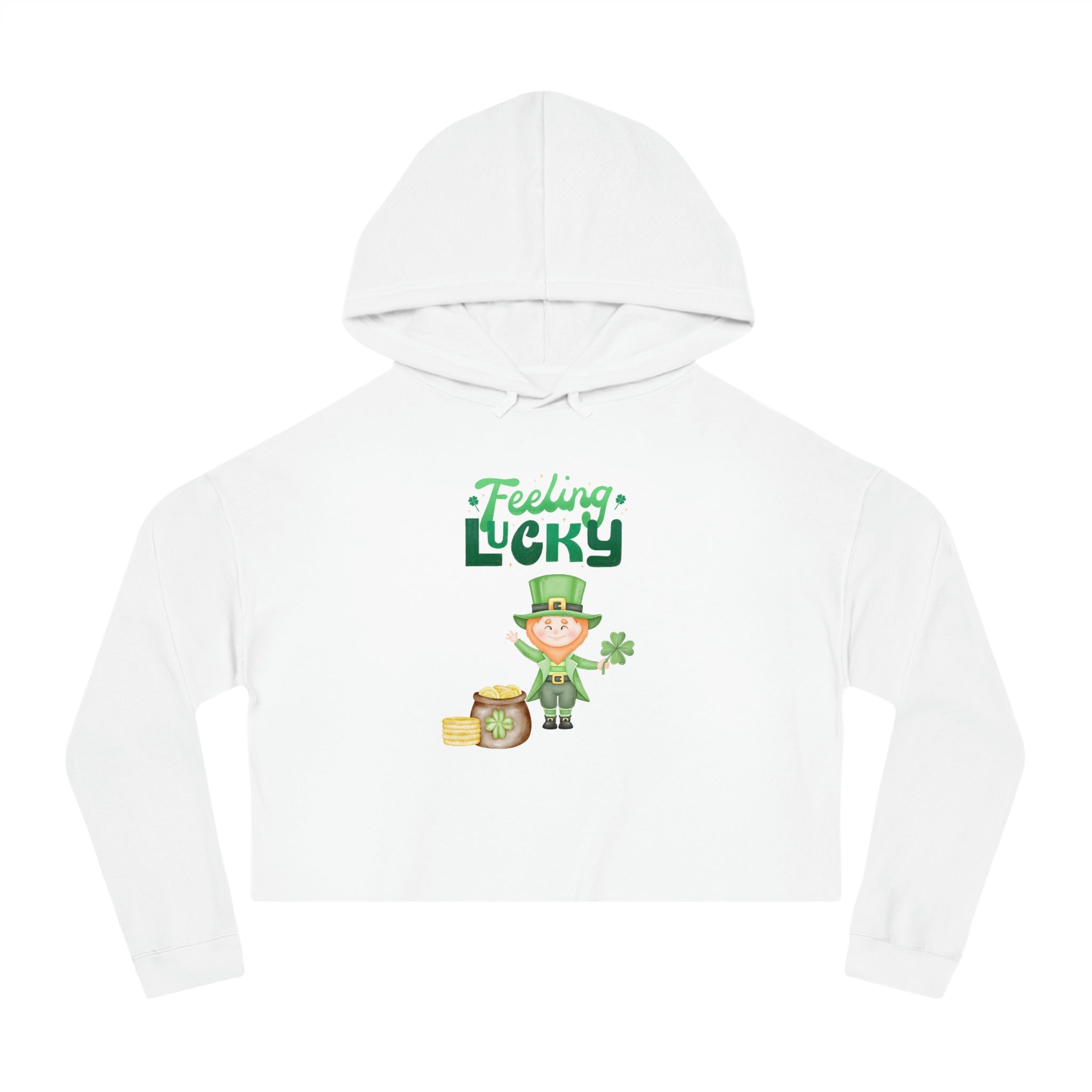 Feeling Lucky Women’s Cropped Hooded Sweatshirt