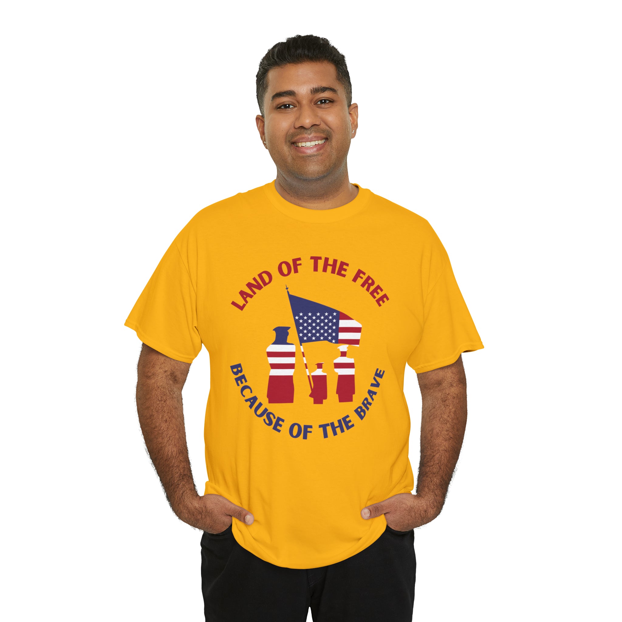 Memorial Day Land of The Free Unisex Heavy Cotton Tee