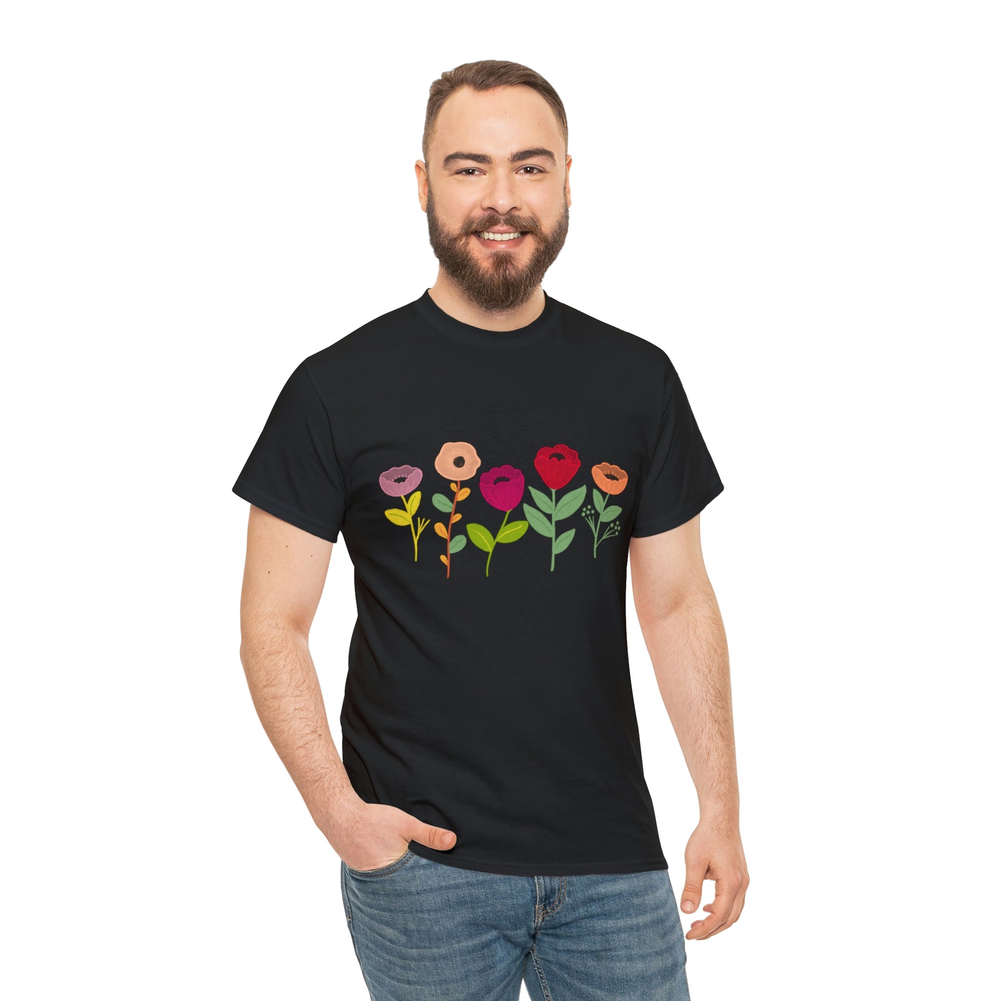 Spring Flowers Unisex Heavy Cotton Tee