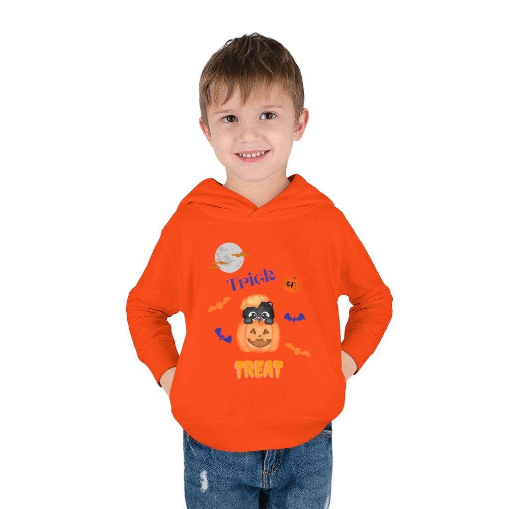 Pumpkin Cat Toddler Pullover Fleece Hoodie