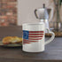 USA Flag Heart-Shaped Mug