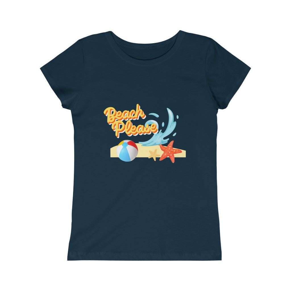 Beach Please Beach Ball Girls Princess Tee