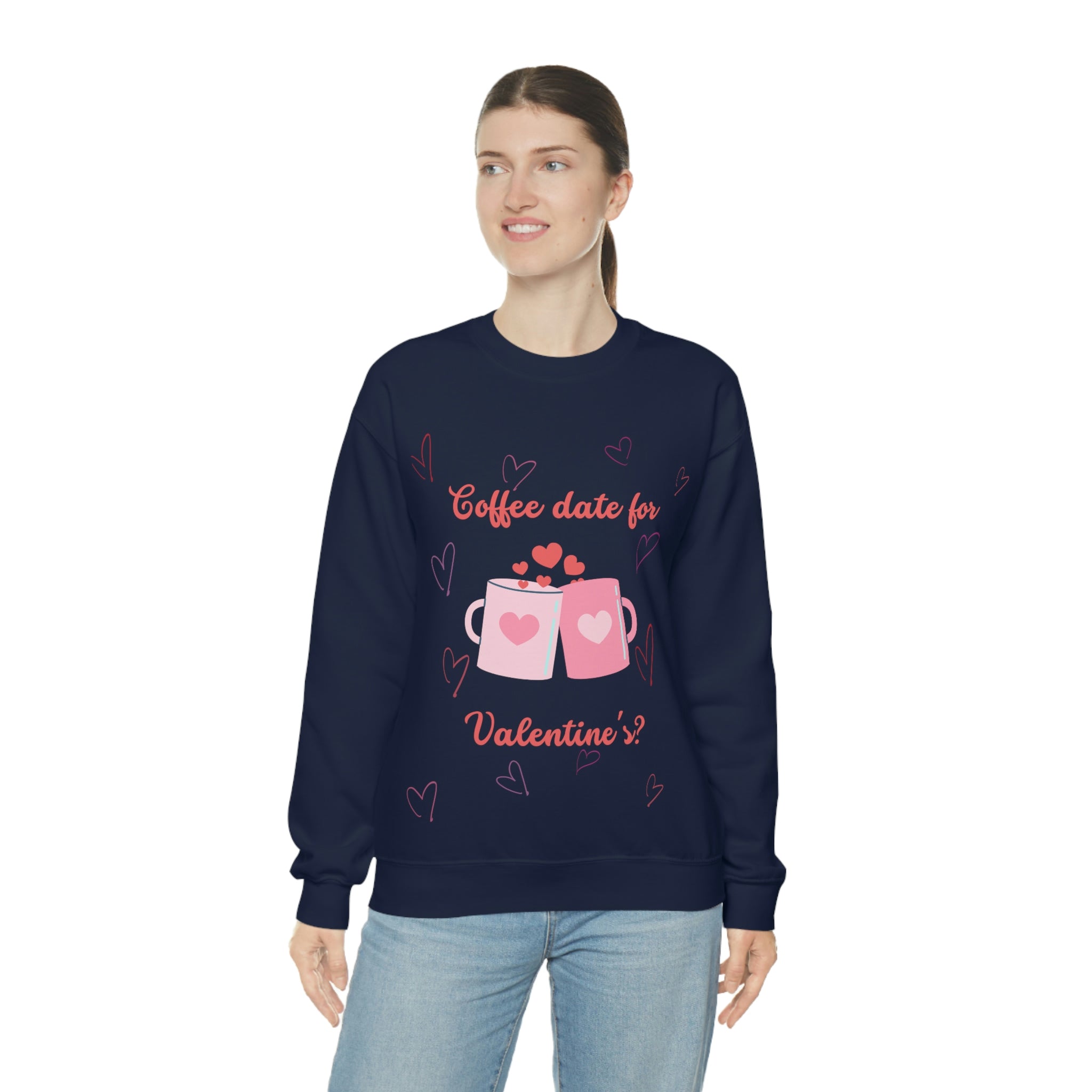 Coffee Date For Valentine's Unisex Heavy Blend™ Crewneck Sweatshirt