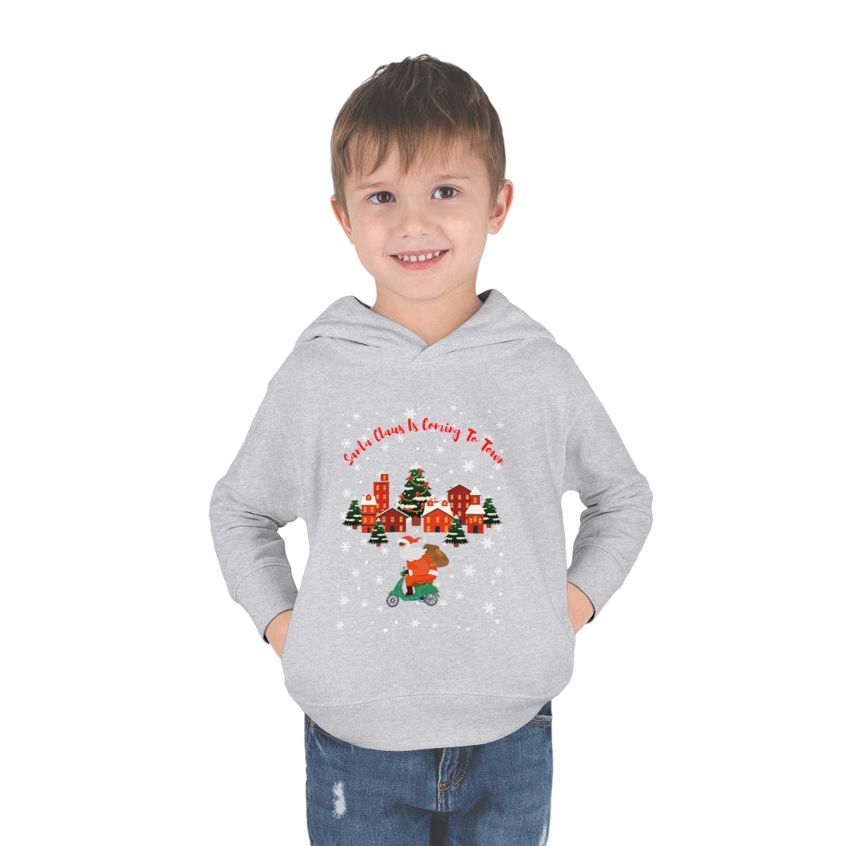 Santa Claus Is Coming To Town Toddler Pullover Fleece Hoodie