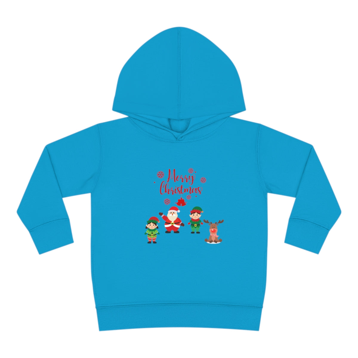 Merry Christmas From Santa & Helpers Toddler Pullover Fleece Hoodie
