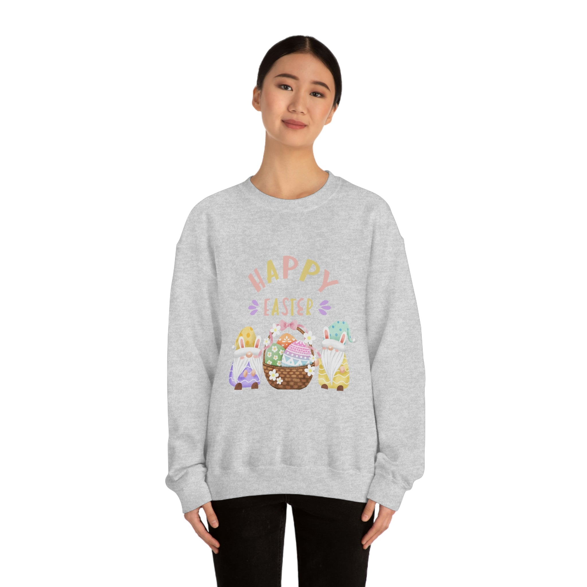 Happy Easter Gnome Unisex Heavy Blend™ Crewneck Sweatshirt