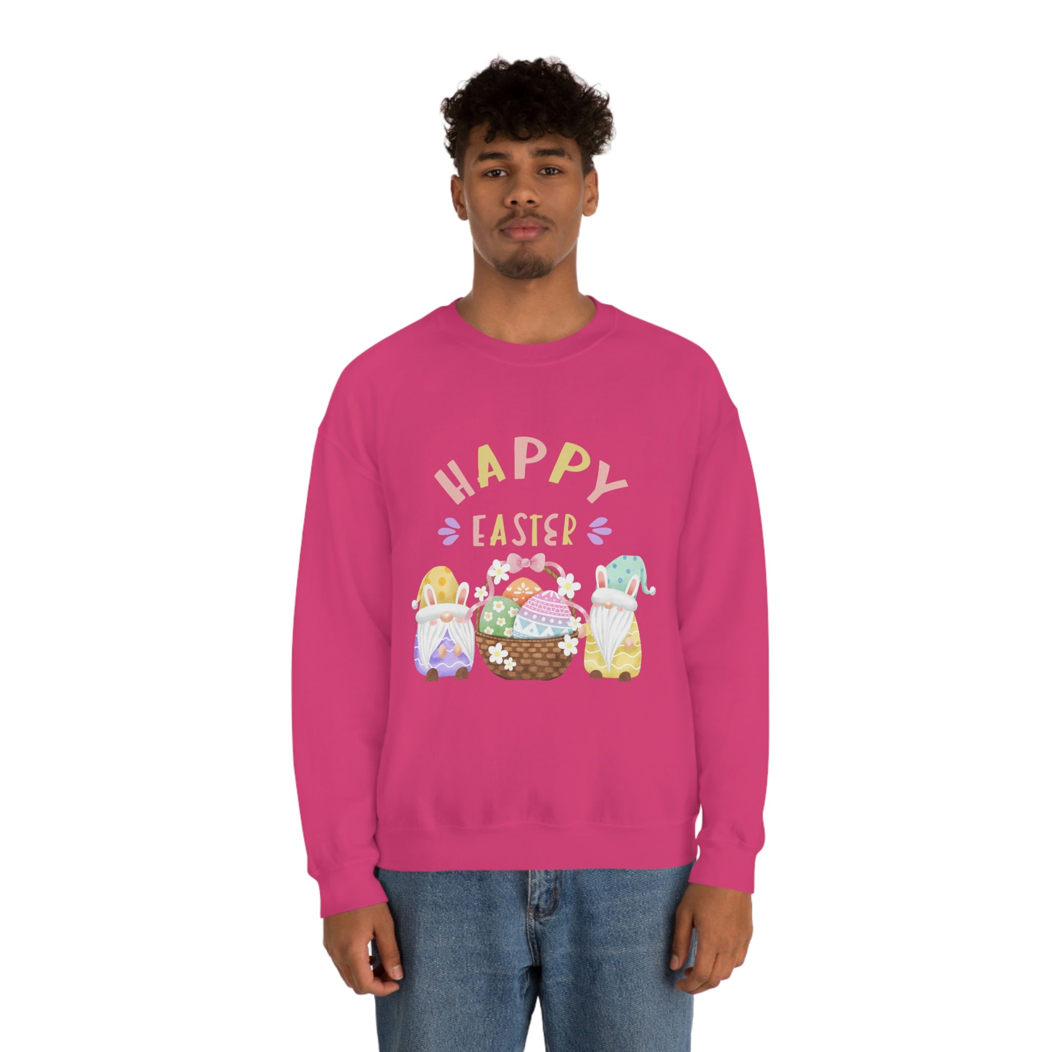 Happy Easter Gnome Unisex Heavy Blend™ Crewneck Sweatshirt