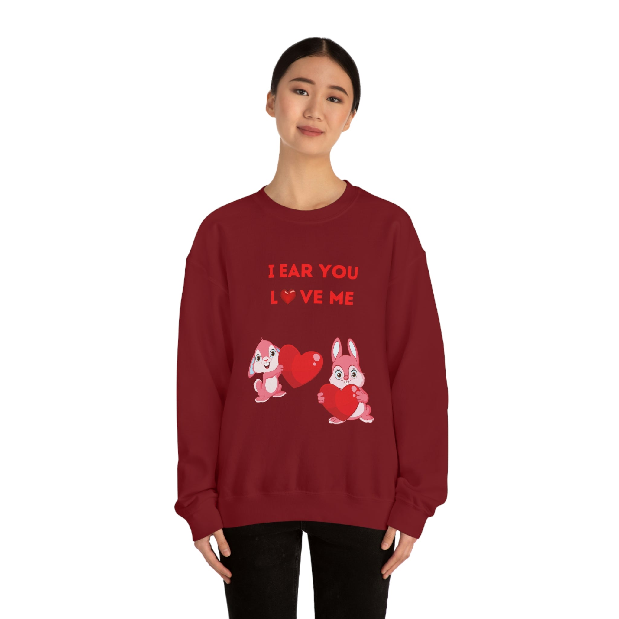 I Ear You Love Me Unisex Heavy Blend™ Crewneck Sweatshirt