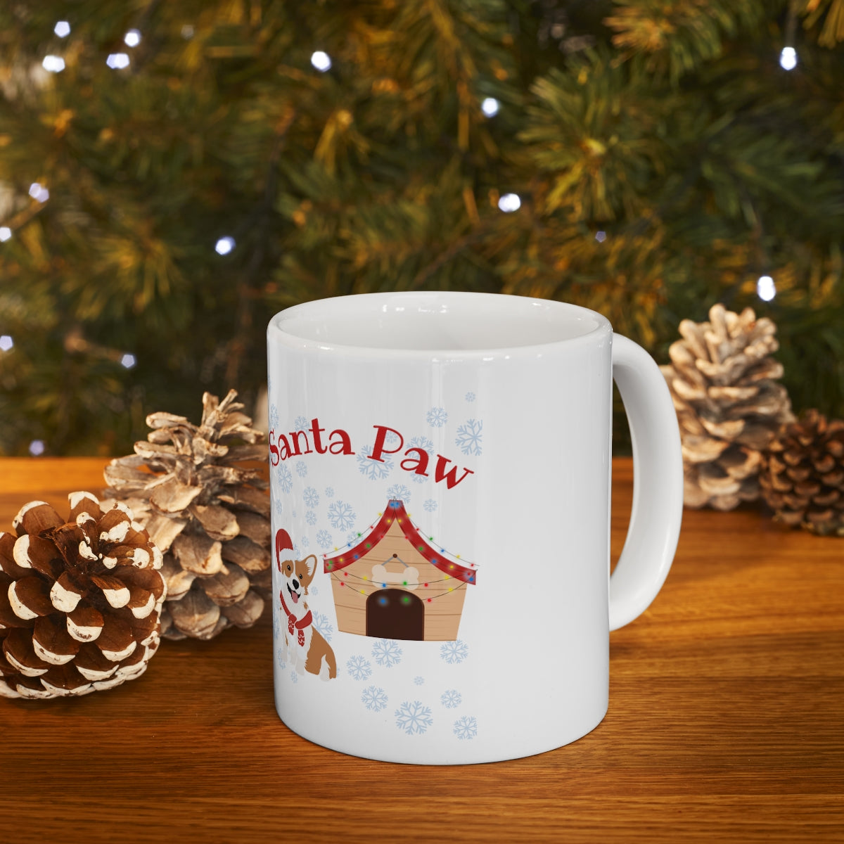 Santa Paw Ceramic Mug 11oz